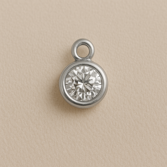 Işıltılı Gümüş Charm